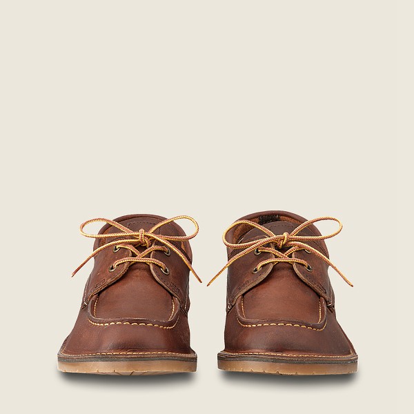 Red Wing Oxford Brown - Red Wing Mens Weekender Camp Moc -r Rough & Tough Leather - XYMLC-4108